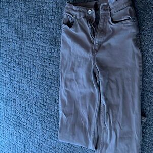 High waisted tan pants